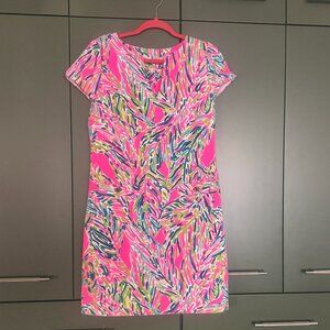 Lilly Pulitzer Layton Shift Dress Multi Palm Reader Size M